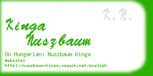 kinga nuszbaum business card